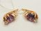 Золотые серьги с аметистом - 144