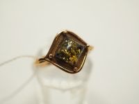 Серебряное кольцо с Янтарём - 215