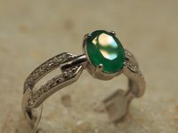 серебряное кольцо с агатом-257