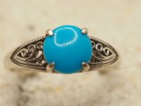 серебреное кольцо с бирюзой-420